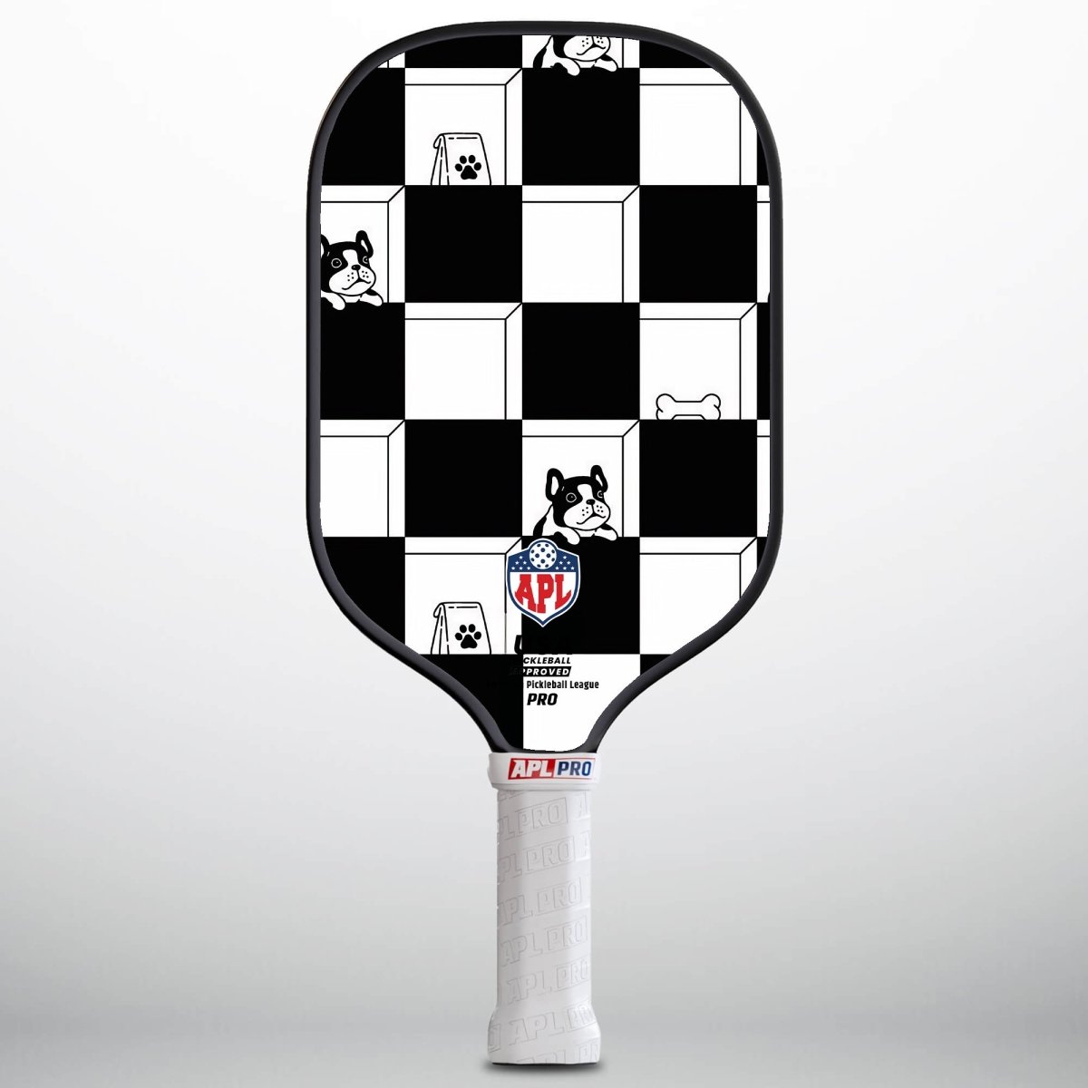 black white blocks best pickleball paddle for control, spin and power.