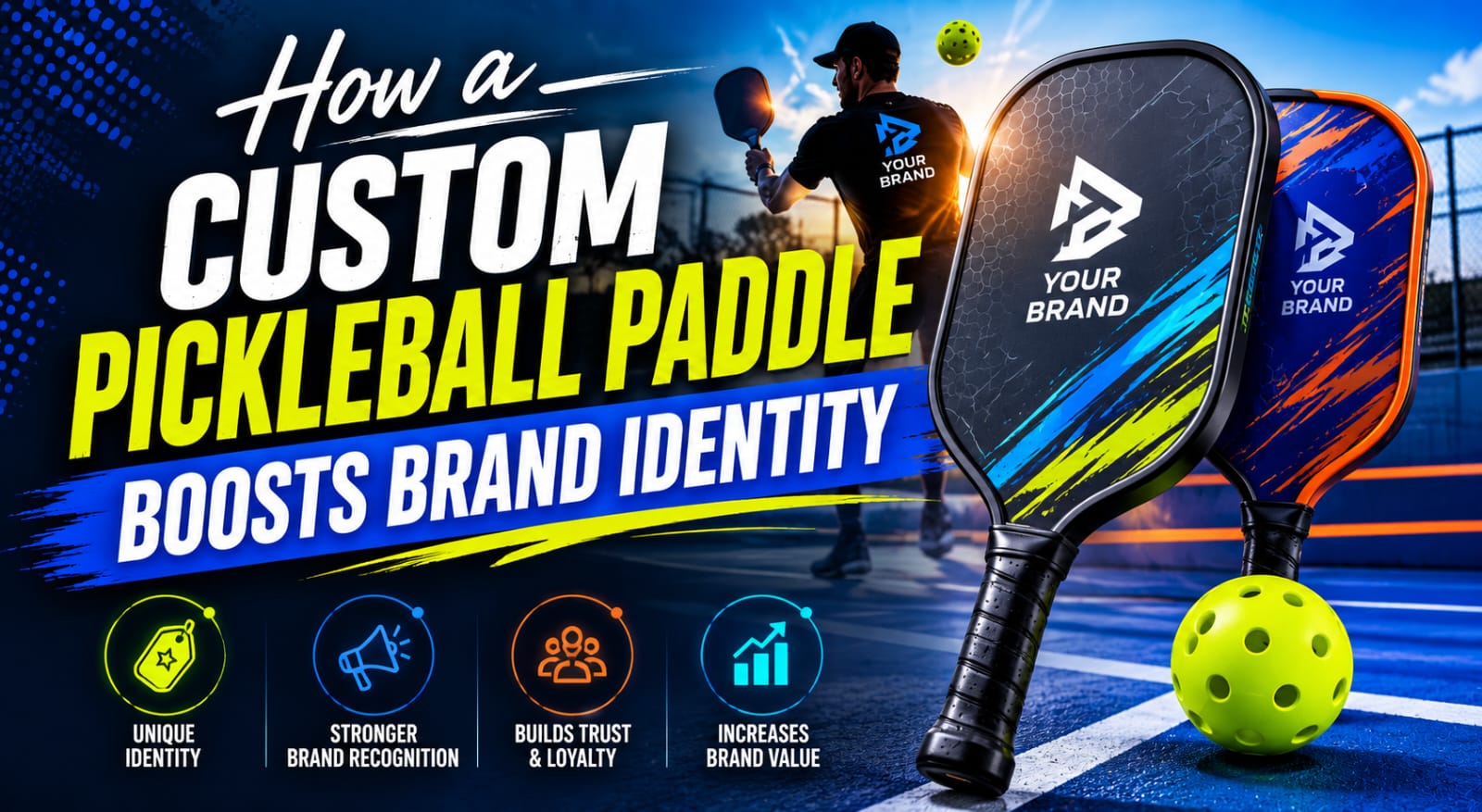 How a Custom Pickleball Paddle Boosts Brand Identity