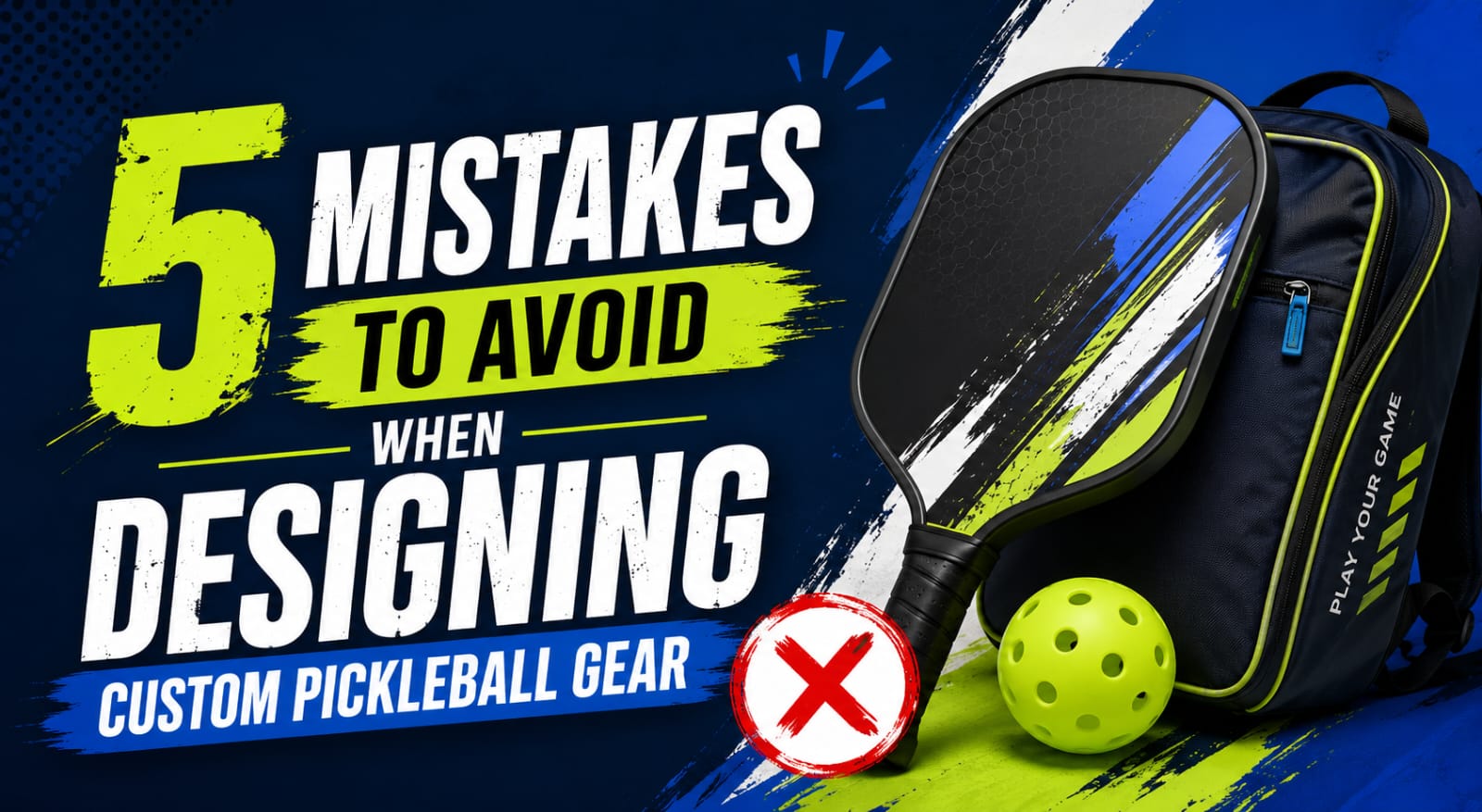 5 Mistakes to Avoid When Designing Custom Pickleball Gear