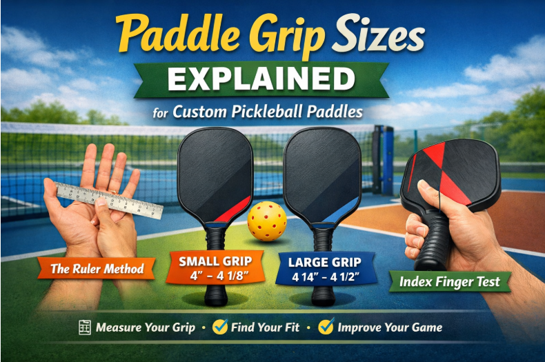 Paddle Grip Sizes Explained for Custom Pickleball Paddles