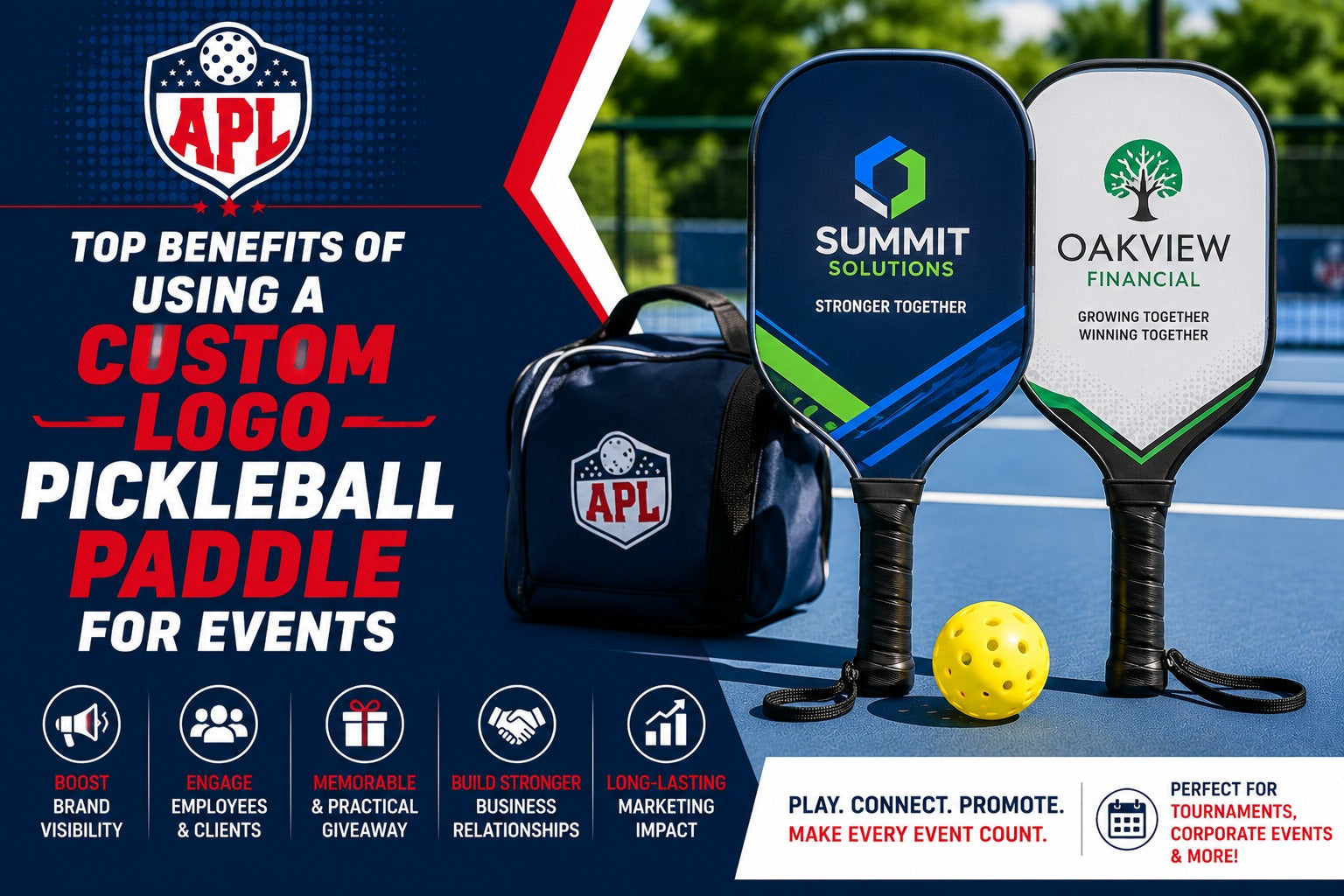 Top Benefits of Using a Custom Logo Pickleball Paddle Events