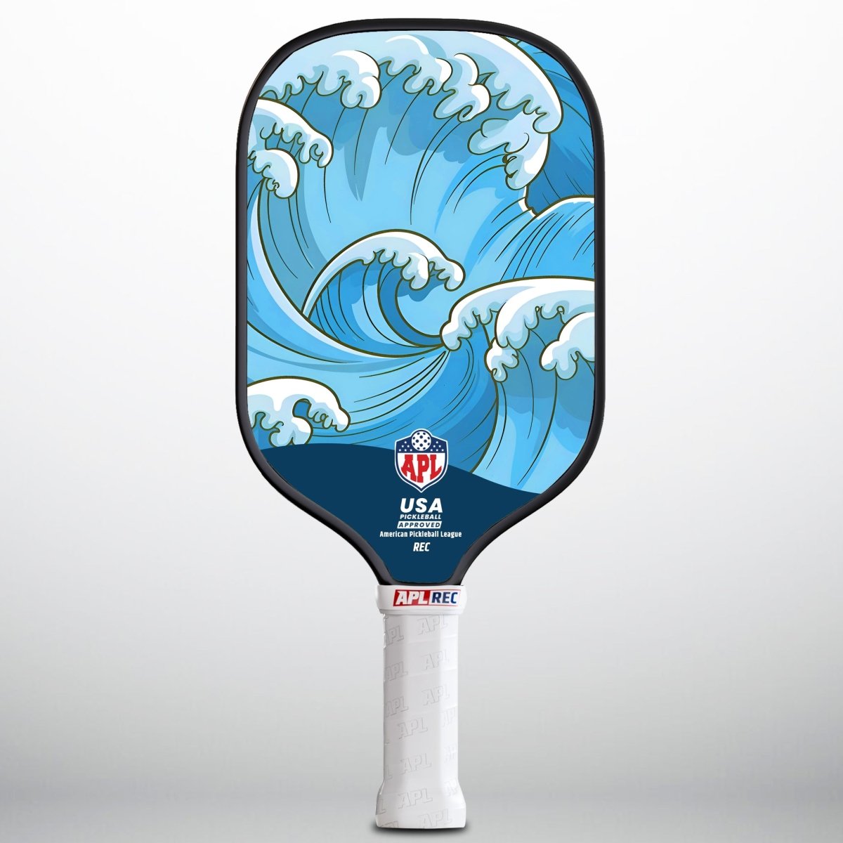 APL - Ocean Waves Pickleball Paddle | 16mm Carbon Fiber | Best Pickleball Paddles | American Pickleball League