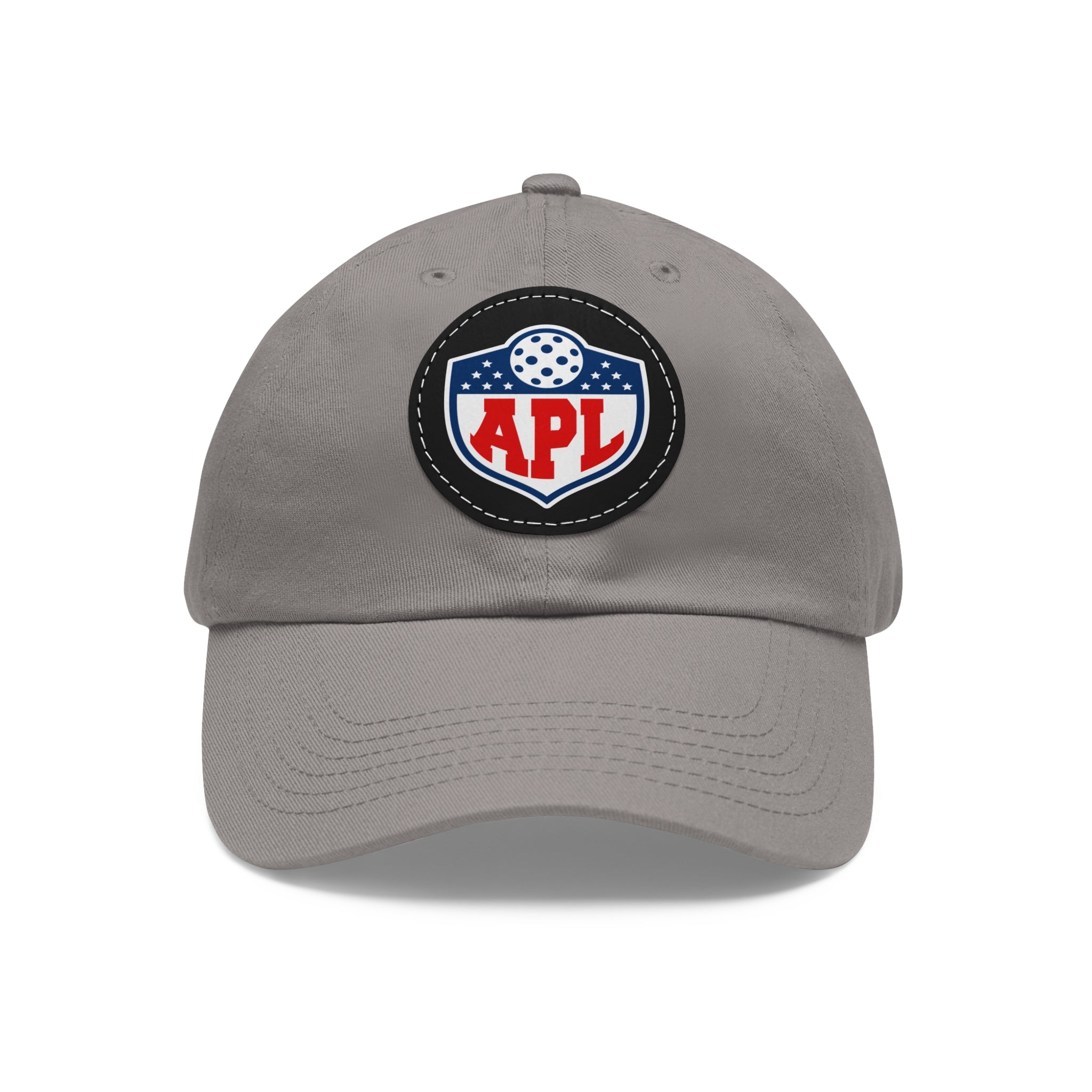 Dad Hat with Leather Patch (Round)