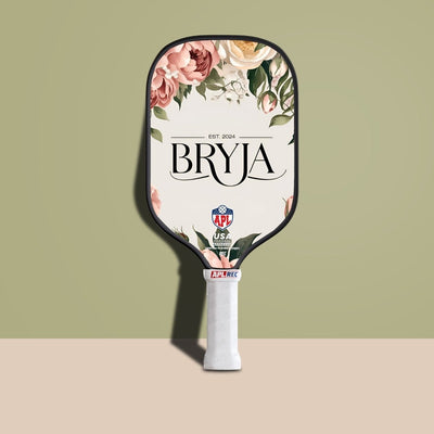 Personalized Name Paddle. Design your own carbon fiber custom pickleball paddle.