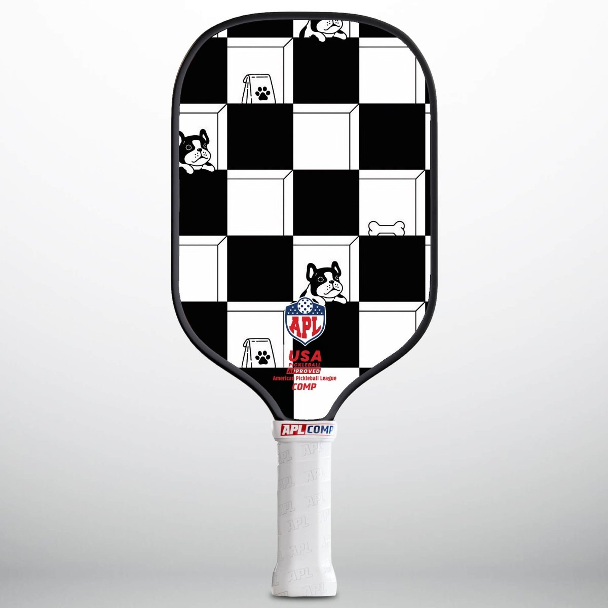 black white blocks best pickleball paddle for control, spin and power.