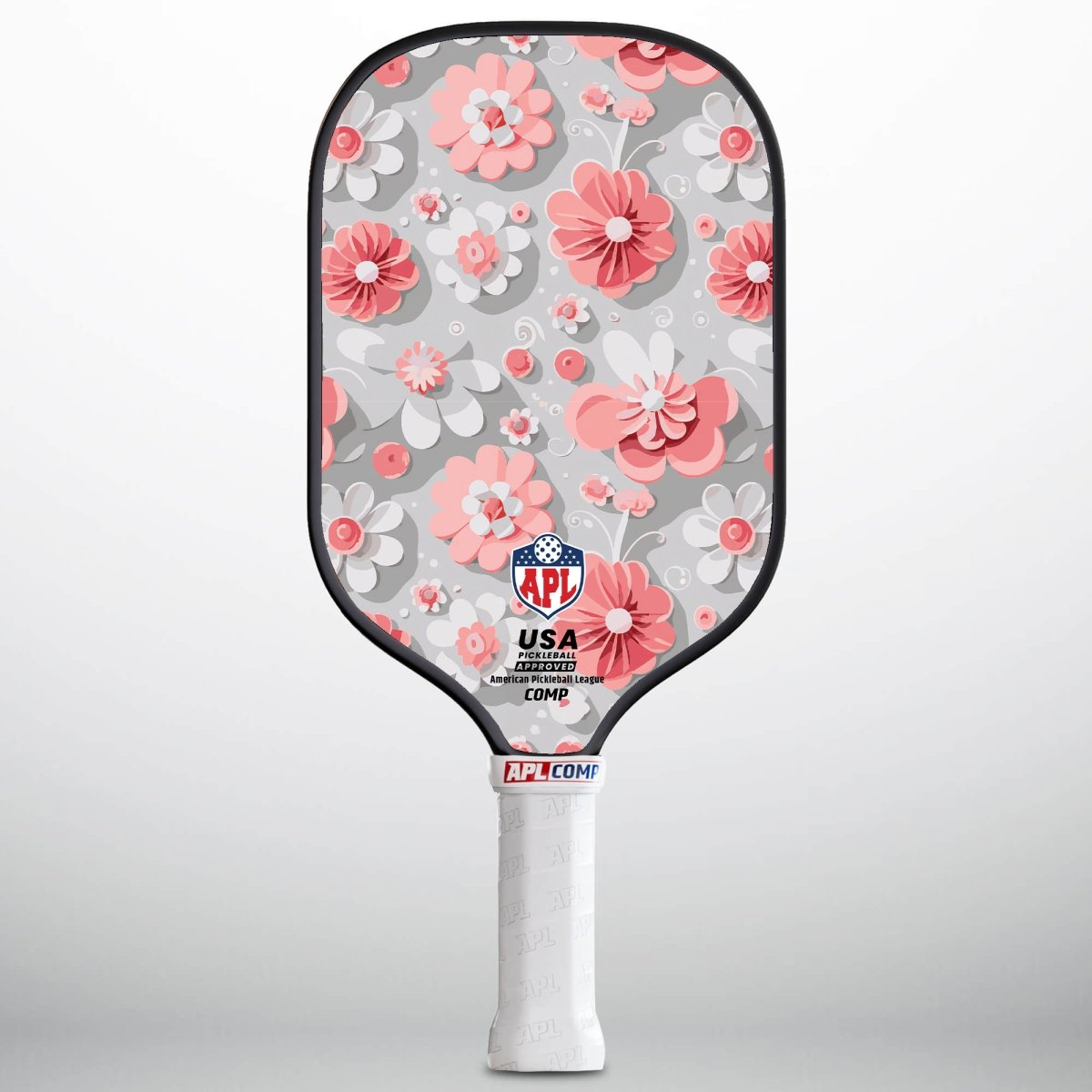 This is made in the USA flowers design pickleball paddle for intermediate players. 