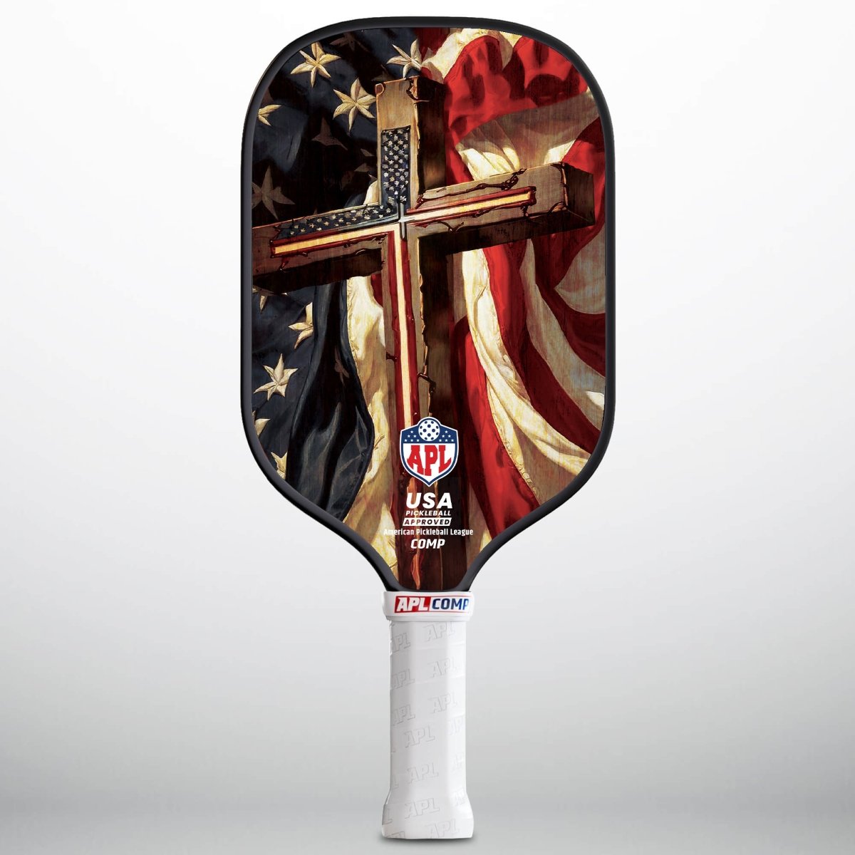 Cross flag pickleball paddle for professional pickleball players, intermediate and beginners. 