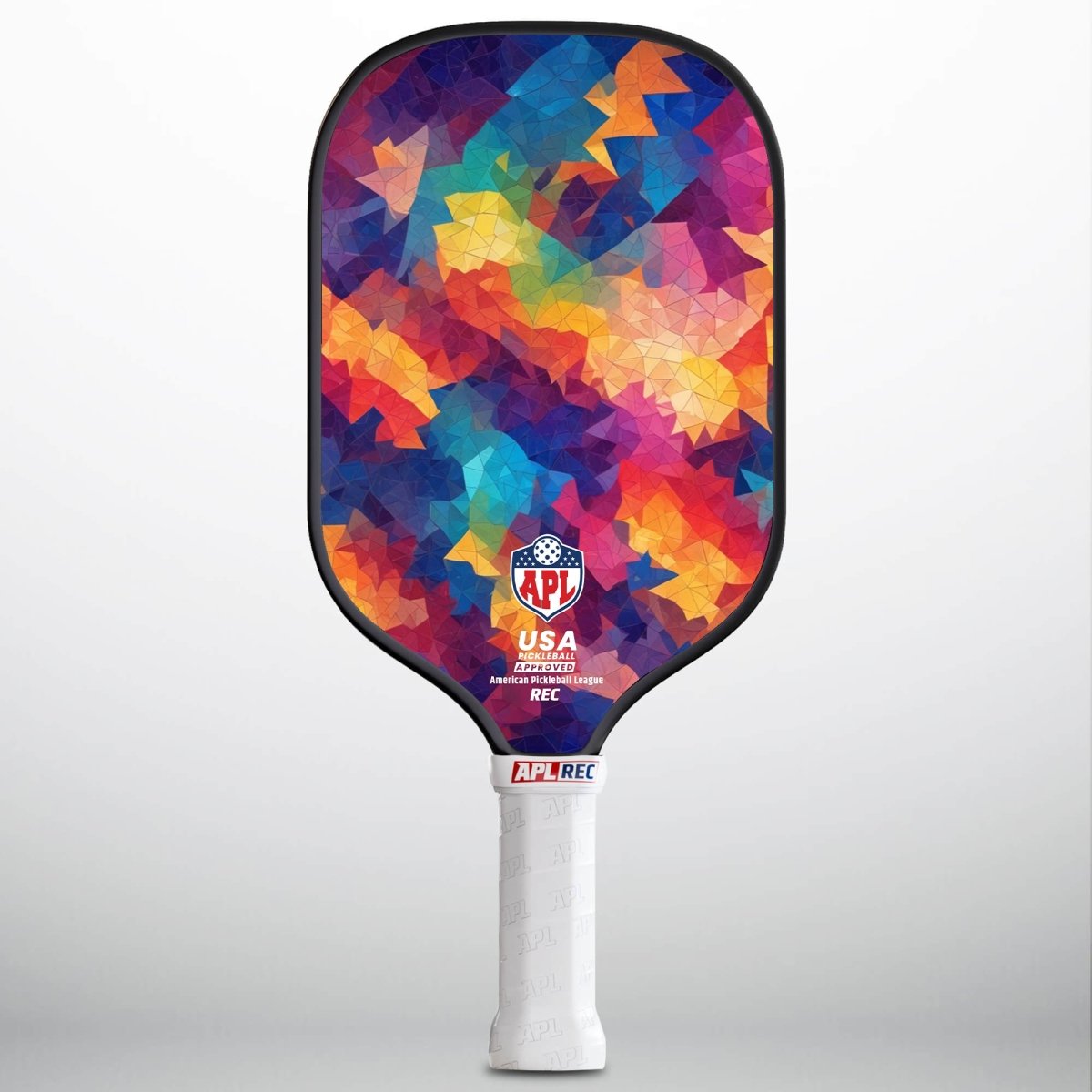 This is made in the USA colorful art  design pickleball paddle. It can be used by beginners, intermediate and pro players