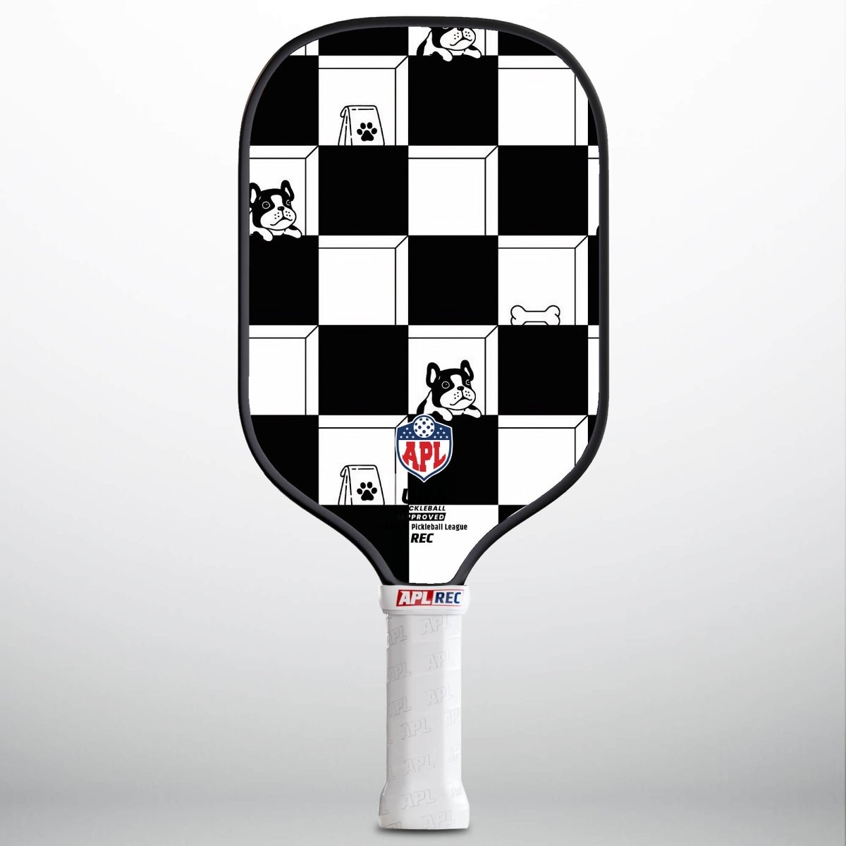 black white blocks best pickleball paddle for control, spin and power.