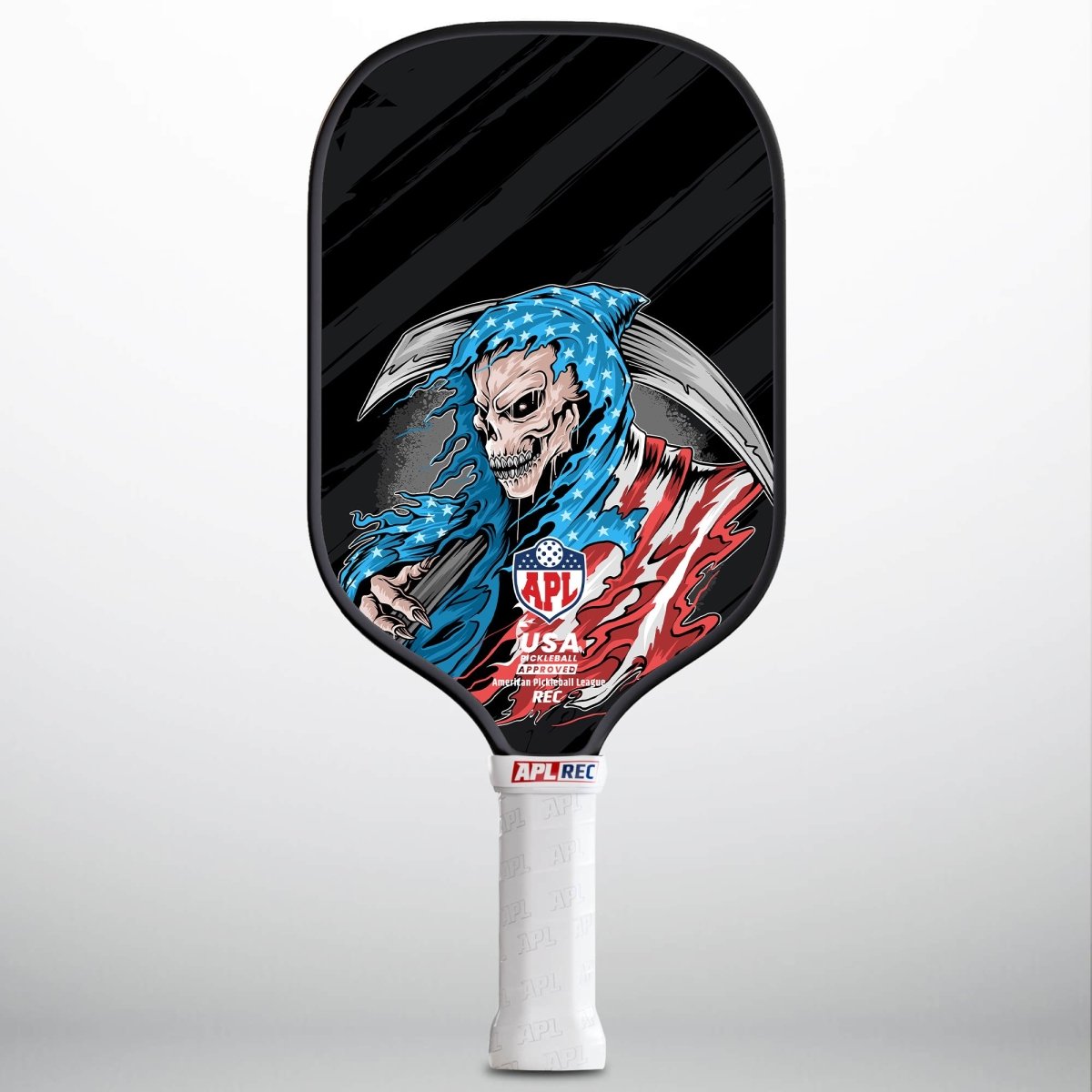 APL - Skull Flag Pickleball Paddle | 16mm Carbon Fiber | Best Pickleball Paddles | American Pickleball League