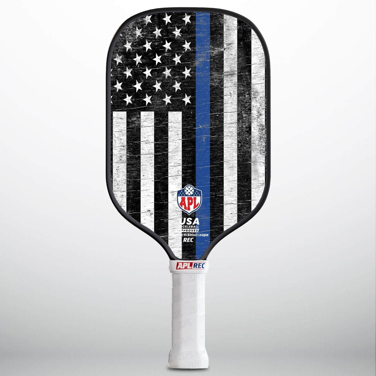 APL - Rustic Blue Line Pickleball Paddle | 16mm Carbon Fiber | Best Pickleball Paddles | American Pickleball League