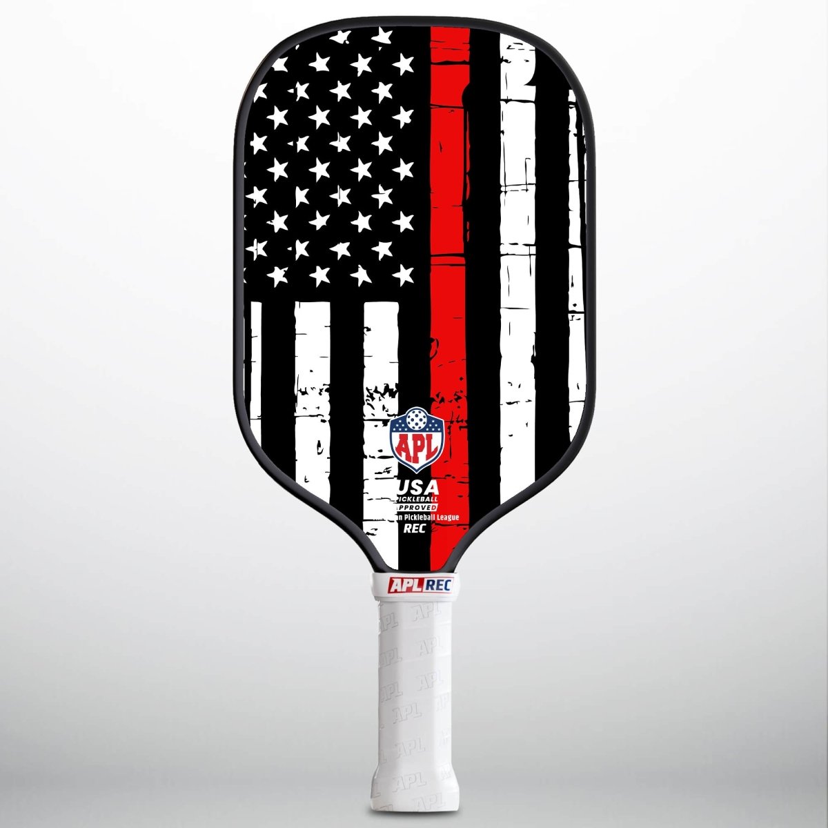 Rustic Red Line Best Pickleball Paddles for beginners  made in USA with fiber glass.