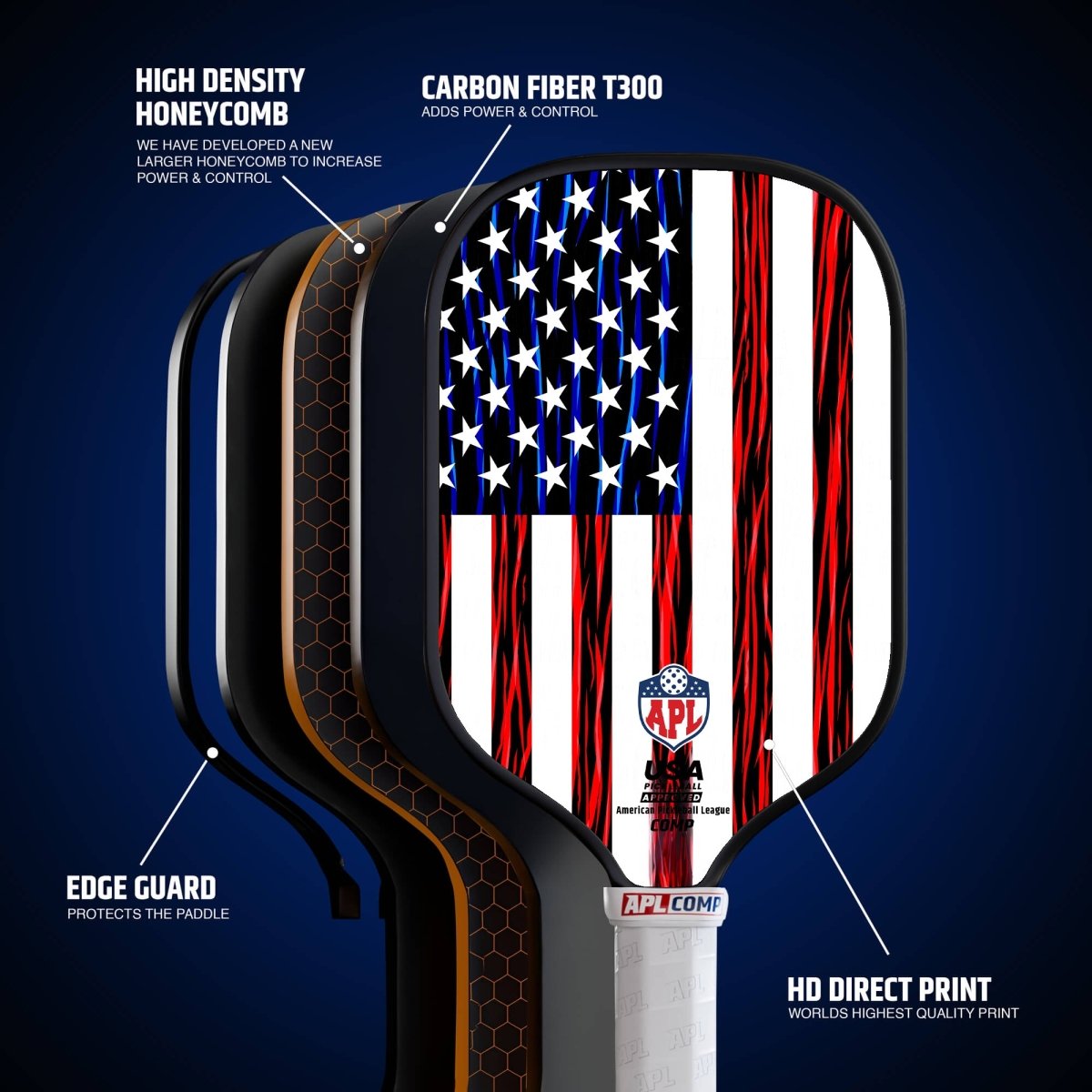 US flag top rated pickleball paddles recommended by pro players