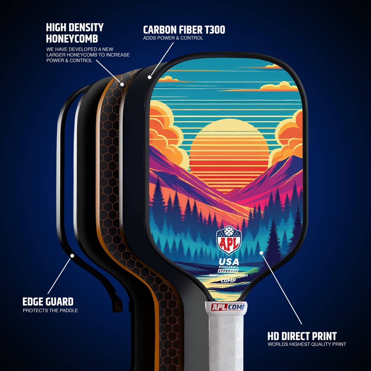 best pickleball paddle for control , spin and power.