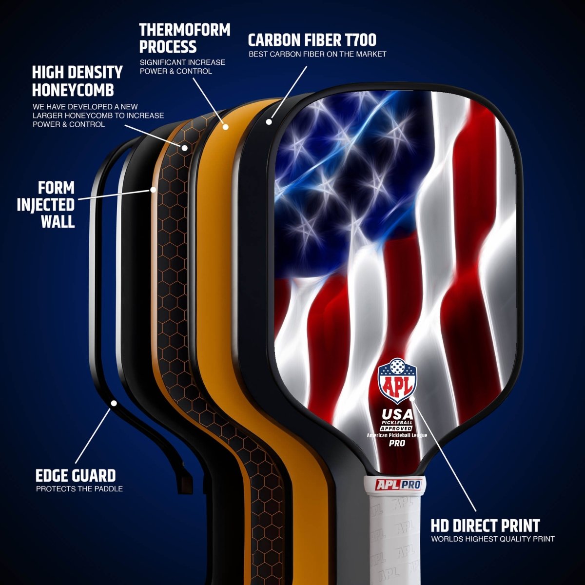 US flag cheap pickleball paddles under $100