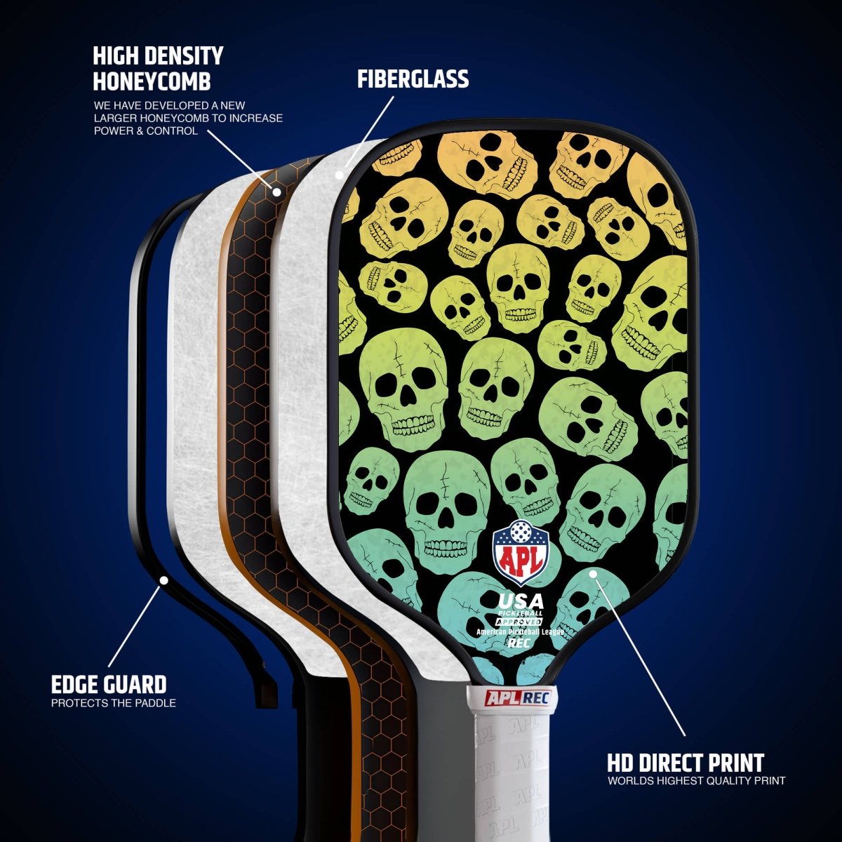 Skulls PICKLEBALL PADDLE - American Pickleball League