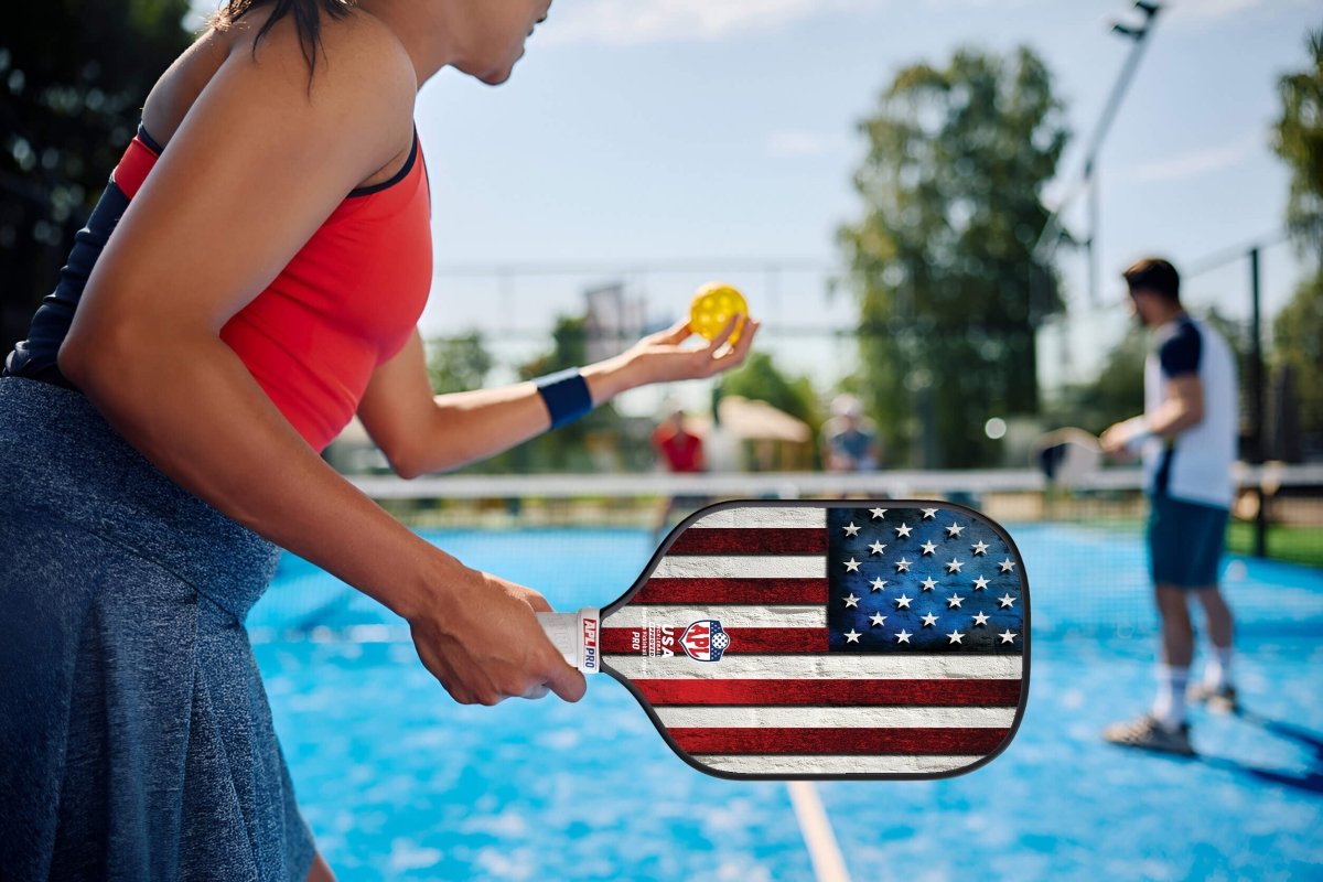 US flag top rated pickleball paddles. Our paddles are used by pro players and players of all skill levels.