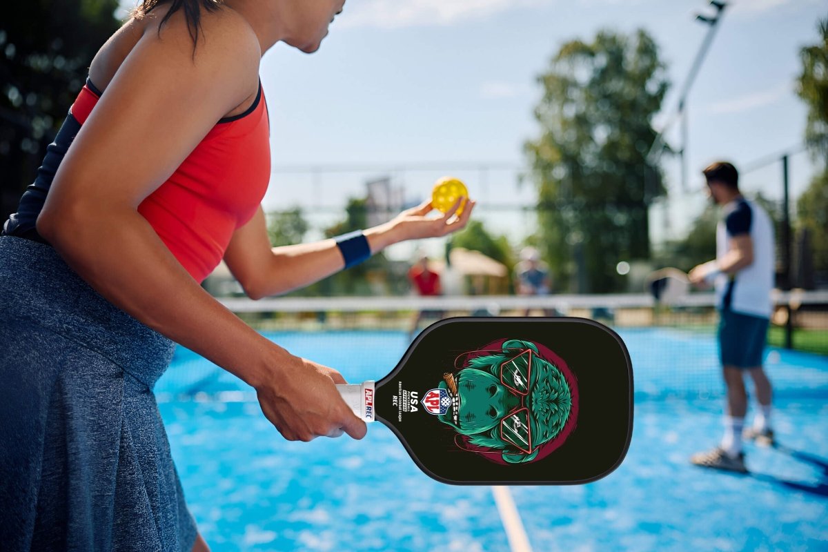 Sunglasses Best Pickleball Paddles for beginners made in USA with fiberglass.