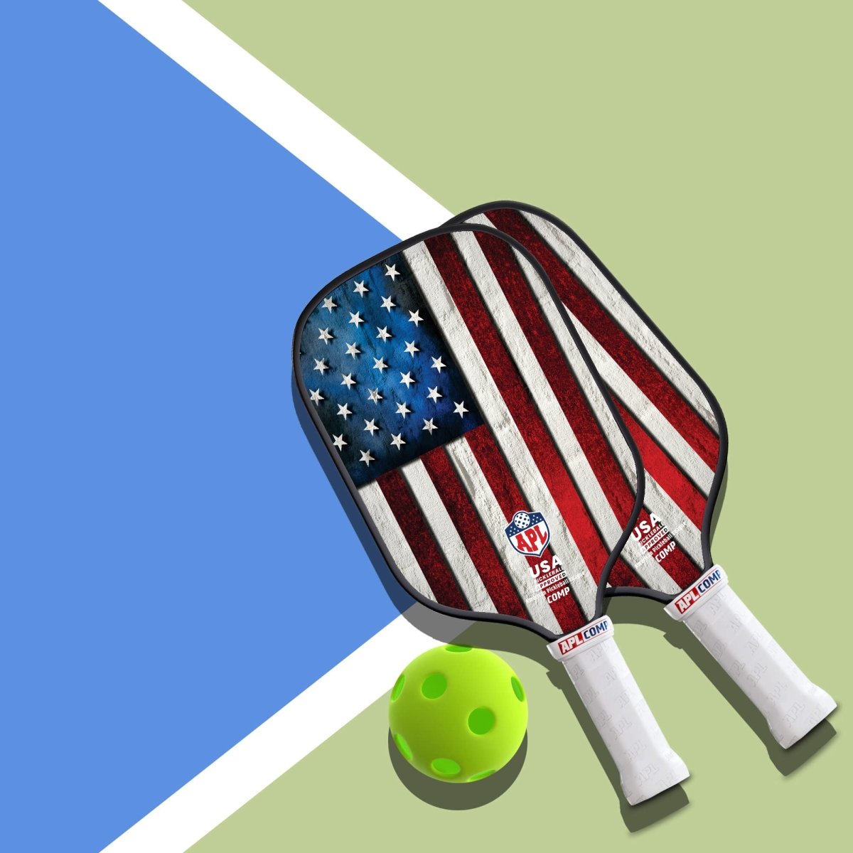 US flag top rated pickleball paddles. Our paddles are used by pro players and players of all skill levels.