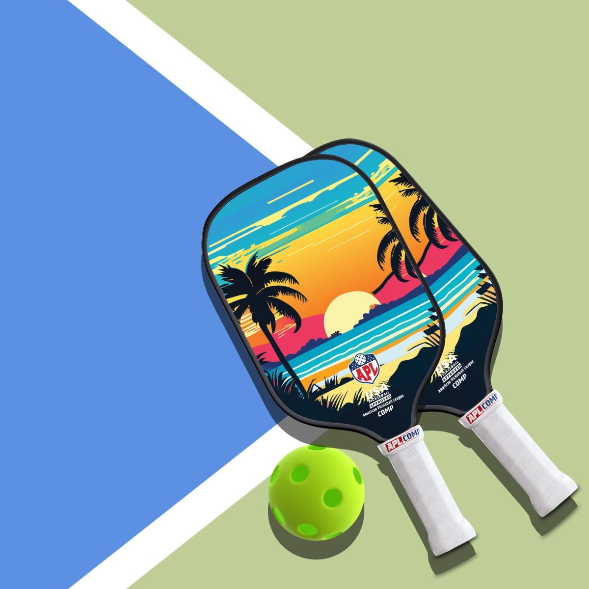 Sunset Pickleball Paddles | 16mm Carbon Fiber | Best Pickleball Paddles | American Pickleball League
