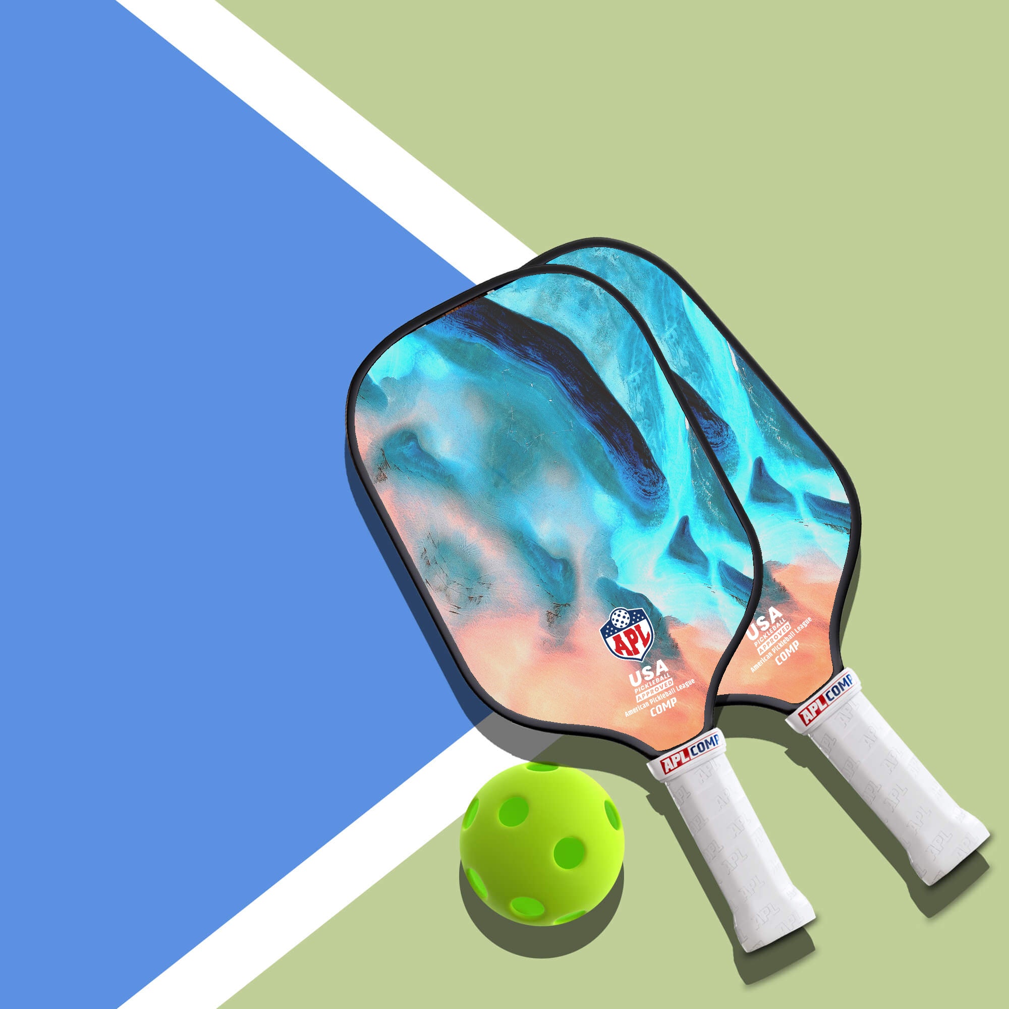 Blue Pattern PICKLEBALL PADDLE