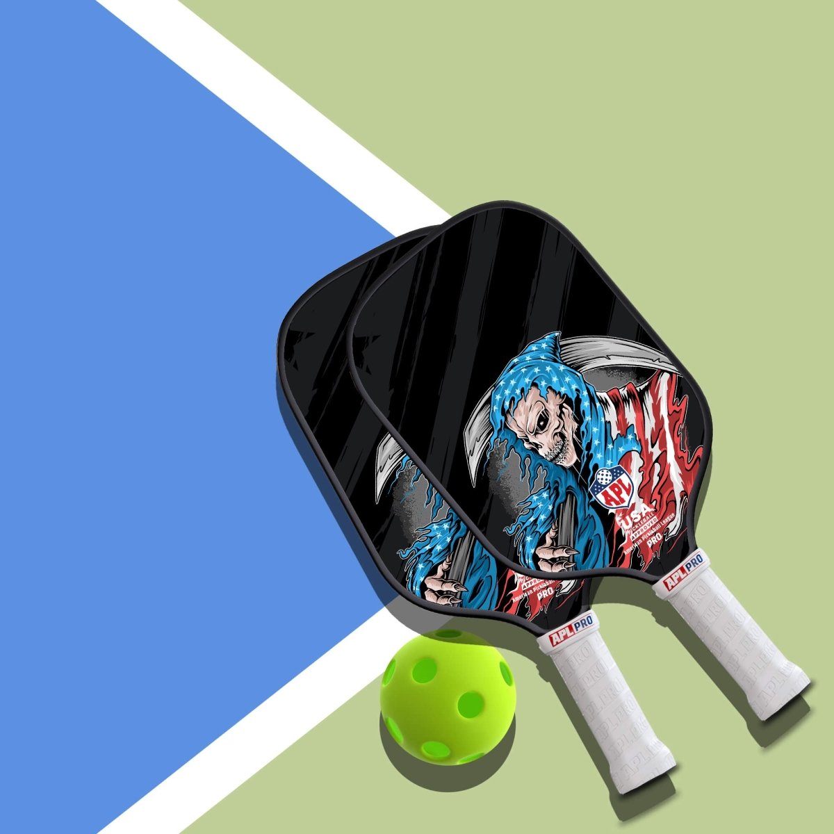 This is made in the USA pickleball paddle. It can be used by beginners, intermediate and pro players