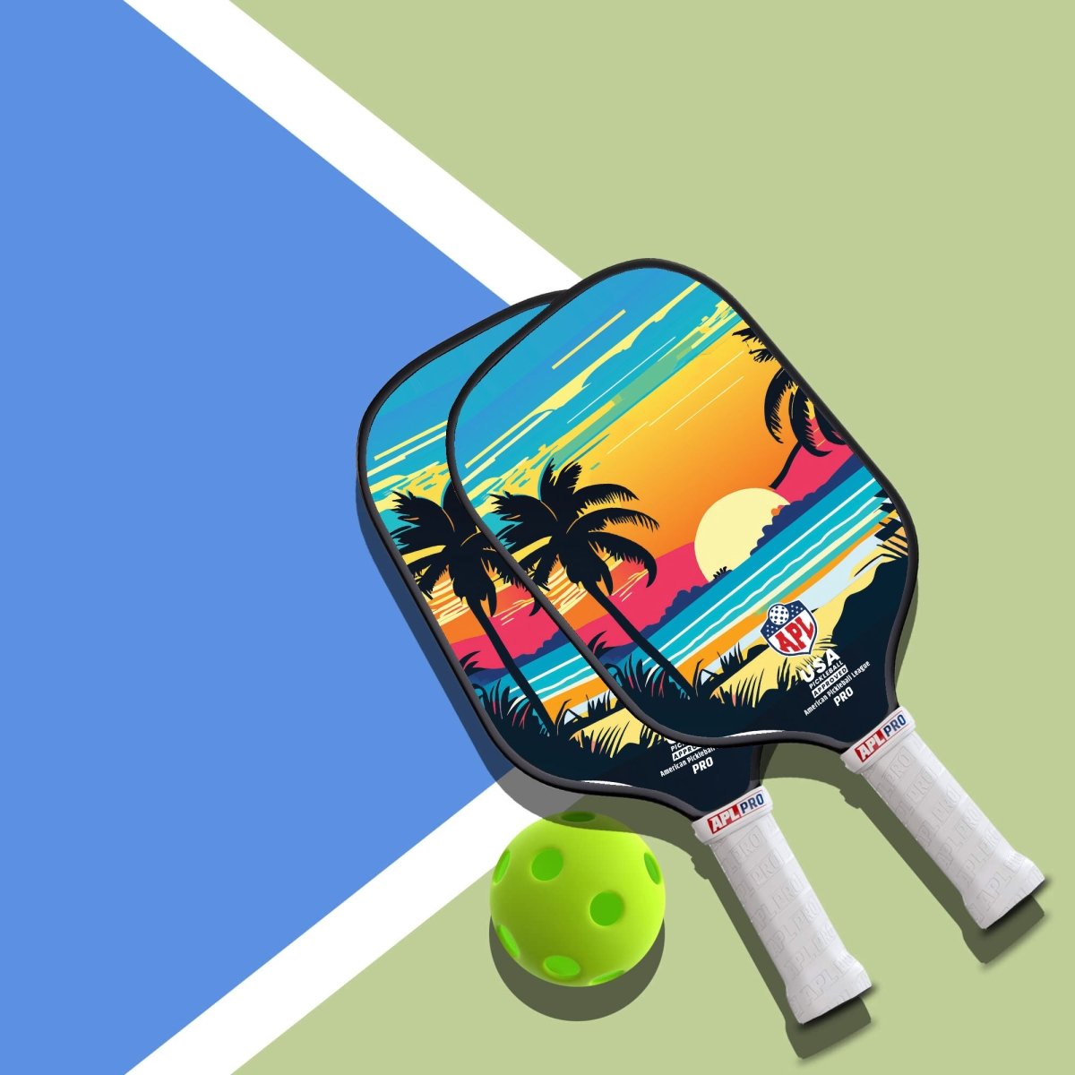 Sunset Pickleball Paddles | 16mm Carbon Fiber | Best Pickleball Paddles | American Pickleball League