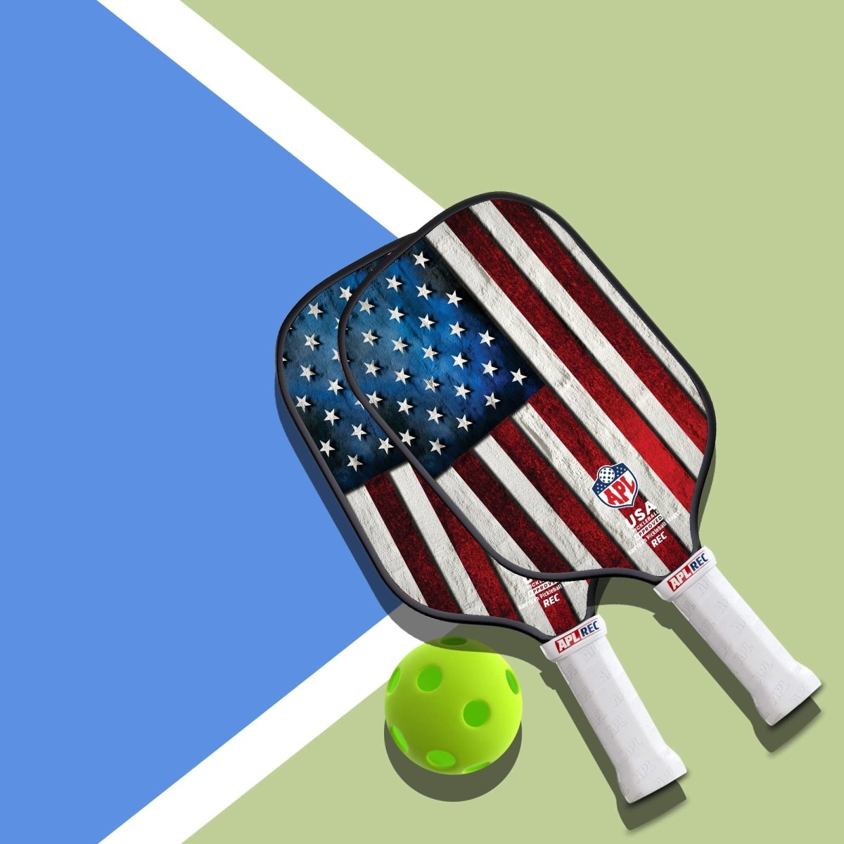 US flag top rated pickleball paddles. Our paddles are used by pro players and players of all skill levels.