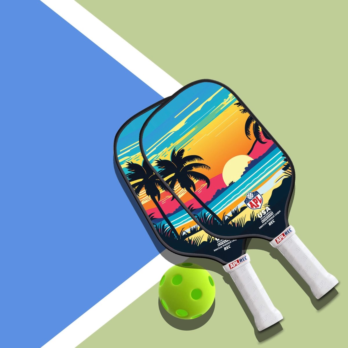 Sunset Pickleball Paddles | 16mm Carbon Fiber | Best Pickleball Paddles | American Pickleball League