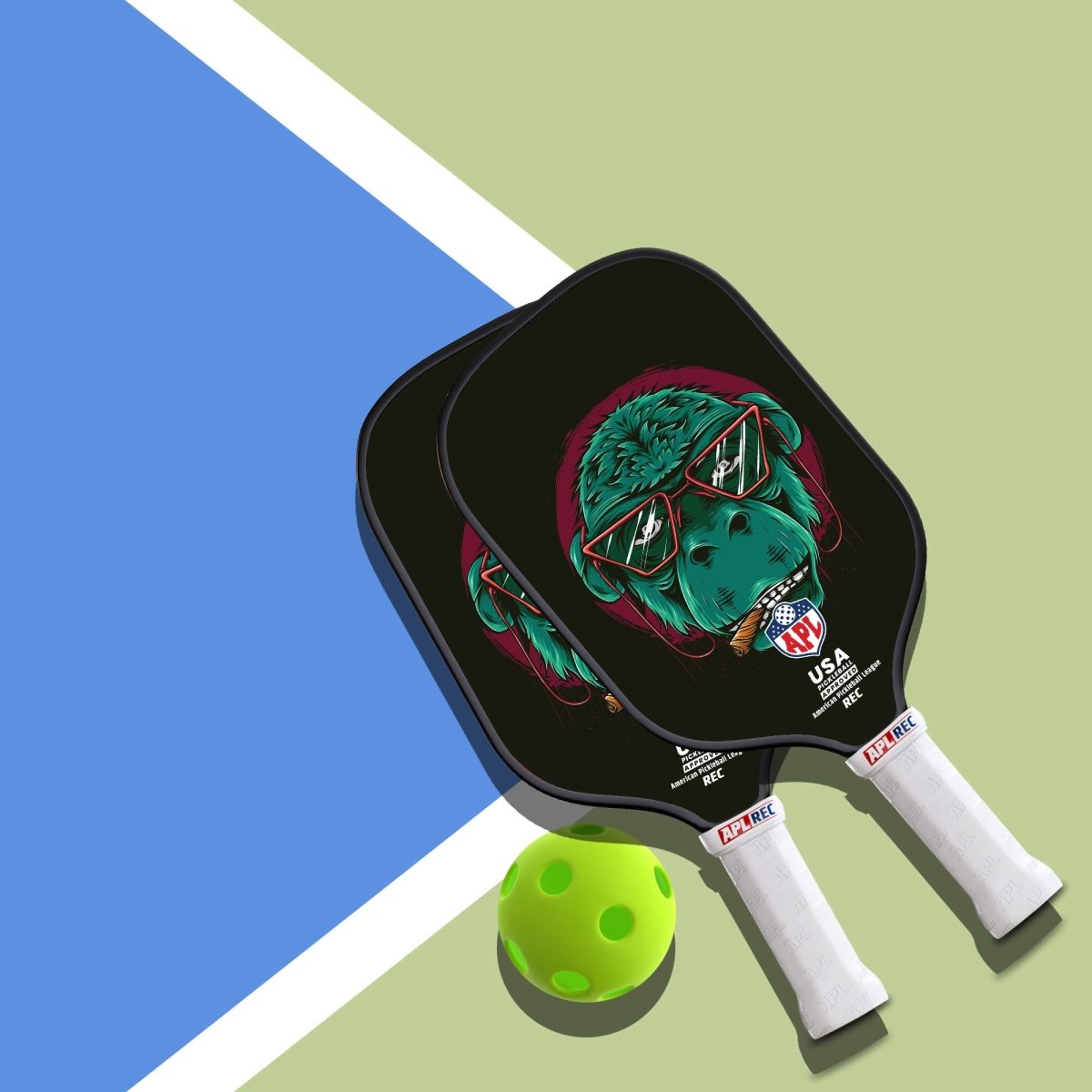 Sunglasses Best Pickleball Paddles for beginners made in USA with fiberglass.