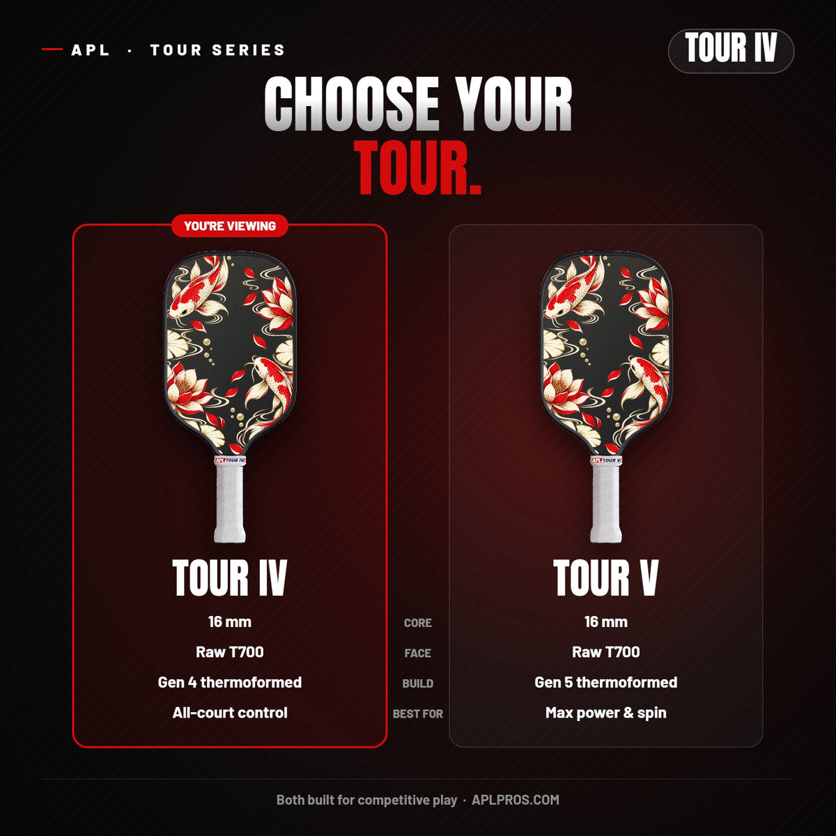 TOUR IV – TOUR IV vs TOUR V comparison