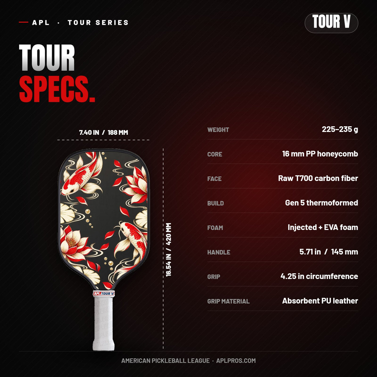 TOUR V – Specs and dimensions