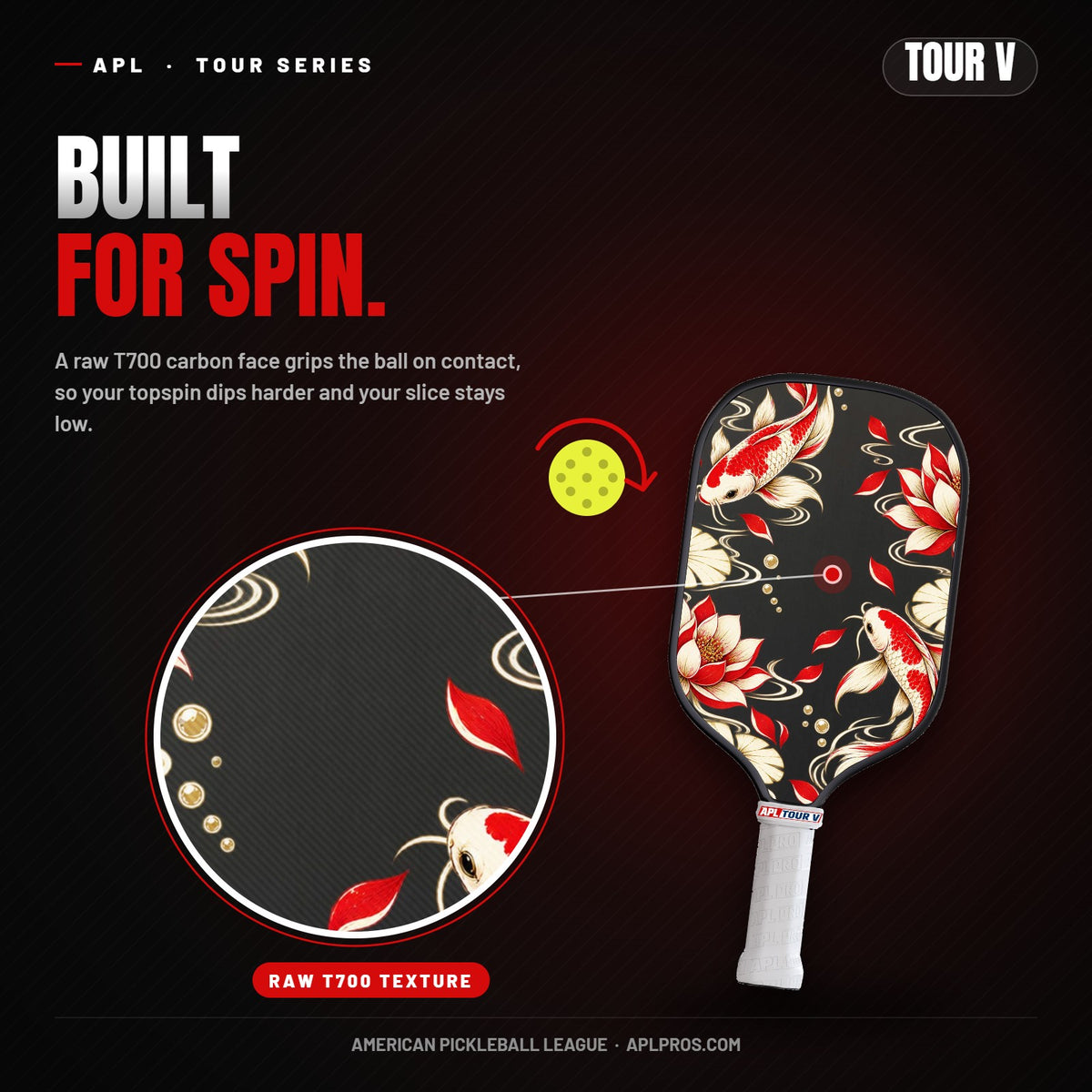 TOUR V – Built for spin: raw T700 texture