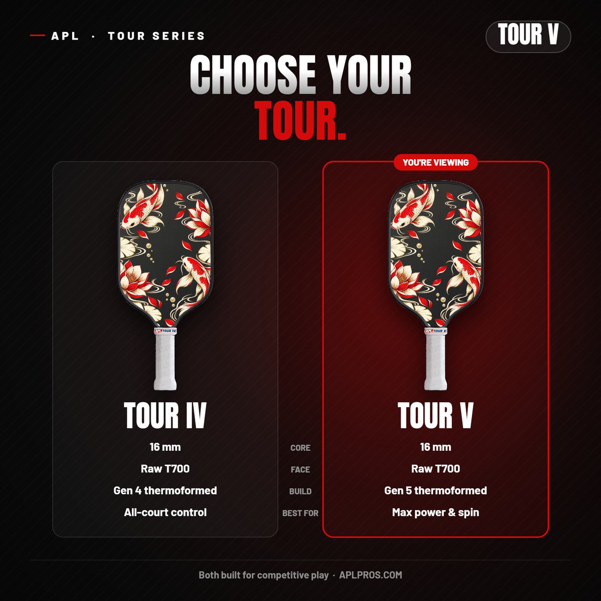 TOUR V – TOUR IV vs TOUR V comparison