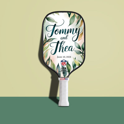 Personalized Wedding Paddle - Design your own carbon fiber custom pickleball paddle.