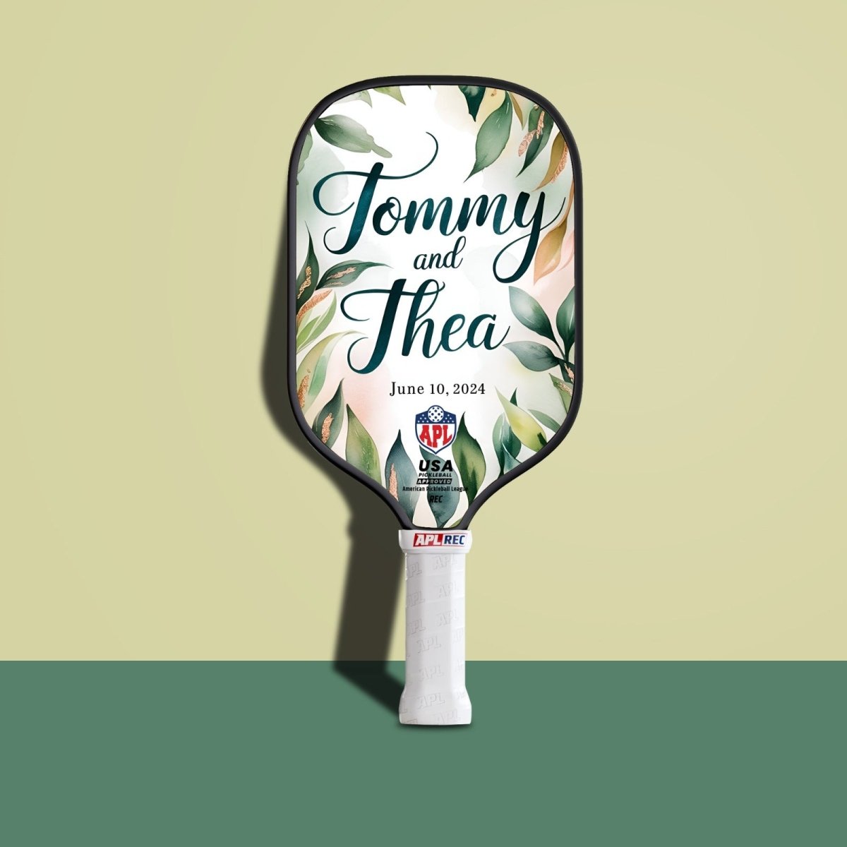 Personalized Wedding Paddle - Design your own carbon fiber custom pickleball paddle.